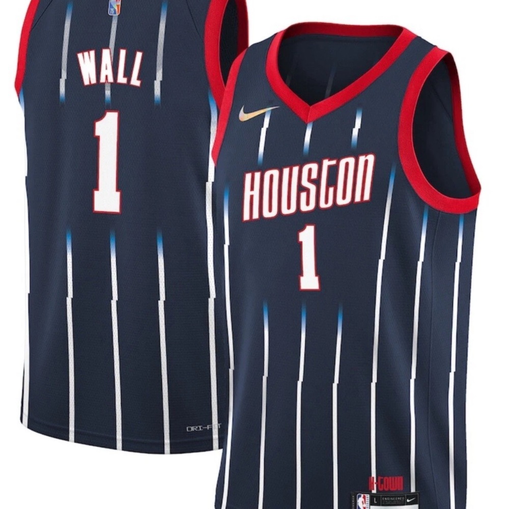 Nike Houston Rockets John Wall 2022-23 City Edition Navy Swingman DB4029-424 XXL